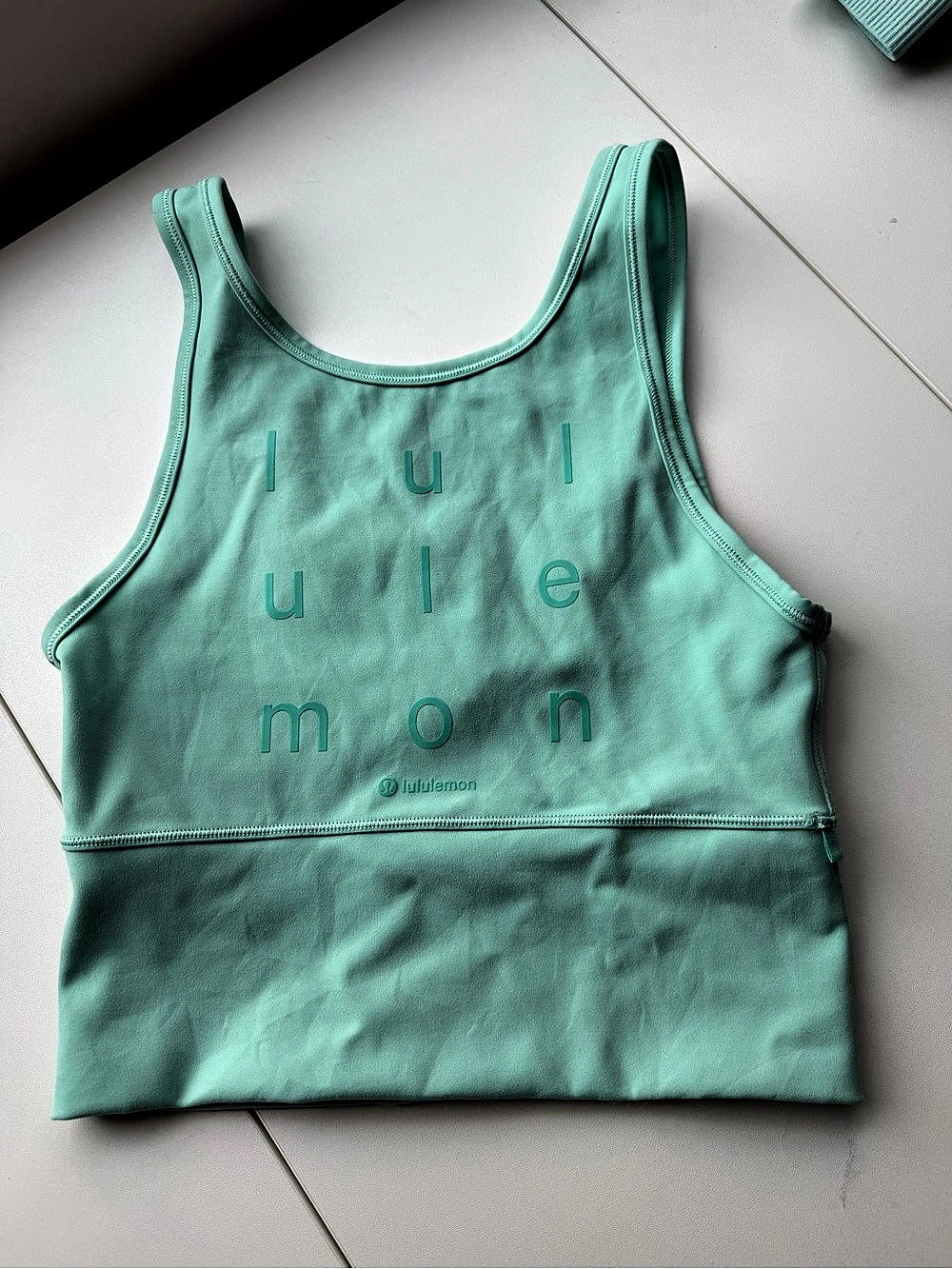 lululemon Power Pivot Everlux Tank Top *Motif Green